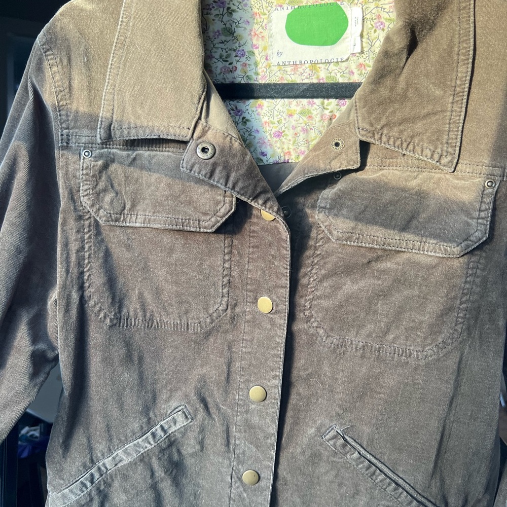 Anthropologie corduroy cropped jacket. Like new - Picture 10 of 11